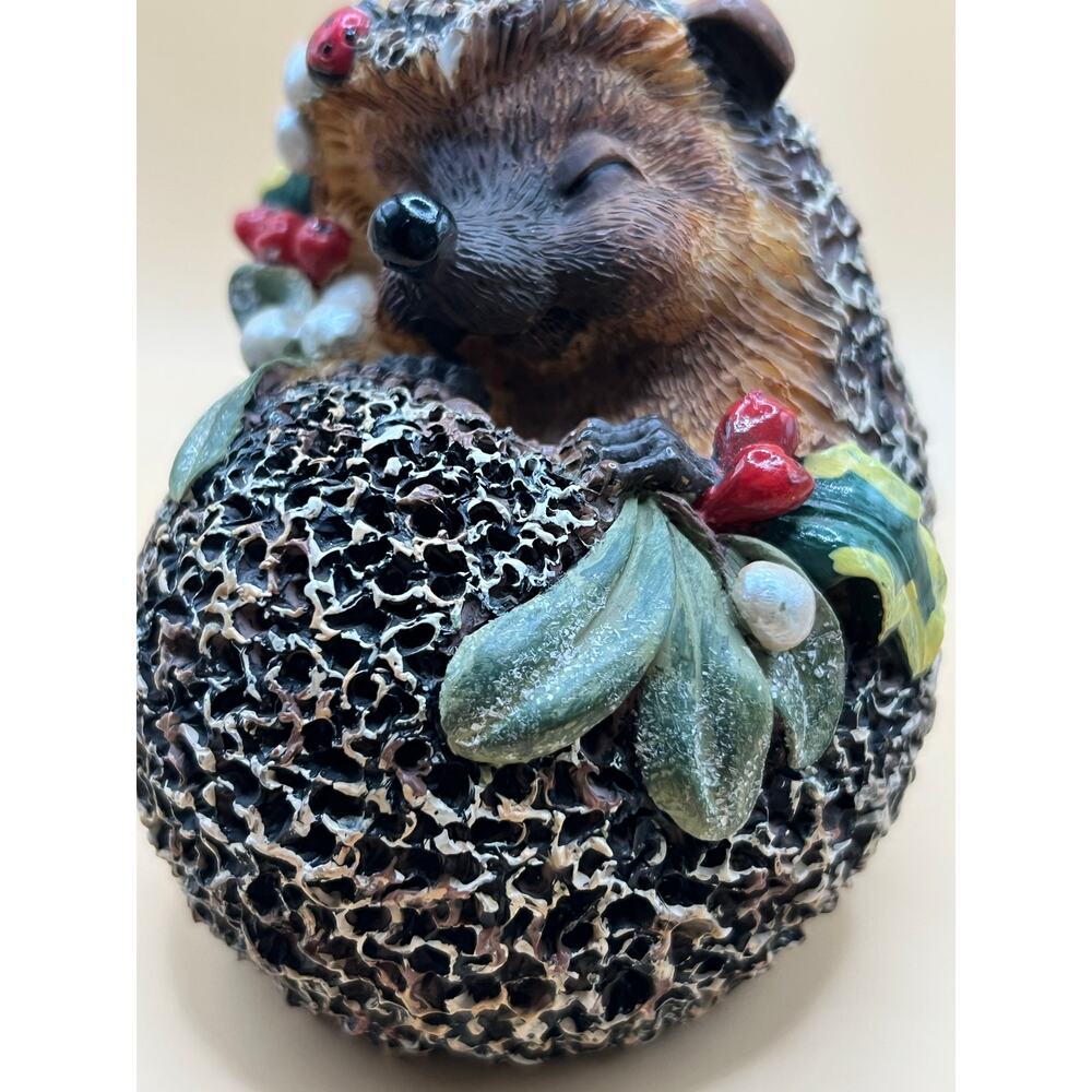 Sweet cute decorative Christmas hedgehog figurine friend